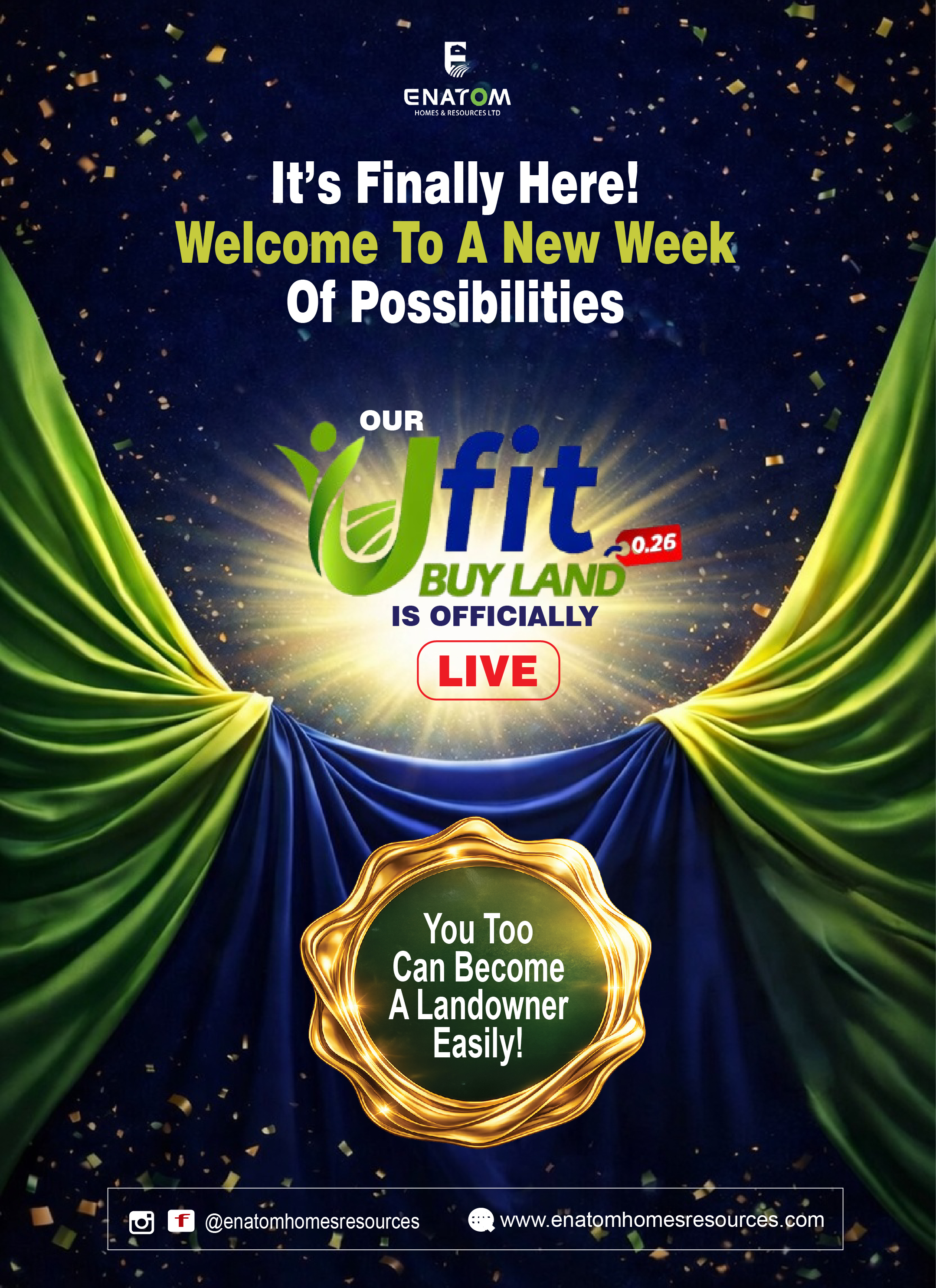 Enatom Homes Launches UFITBUYLAND 2026 to Expand Access to Land Ownership